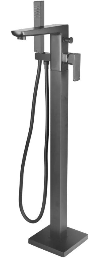 SALDO GUNMETAL GREY FREESTANDING BATH SHOWER MIXER