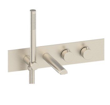 HAKK Concealed Bath Shower Mixer Brushed Nickel